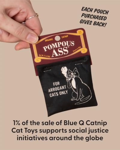 Blue Q Catnip - Cute Cat Toys for Biting w/Funny Graphics - Pompous. - Image 6
