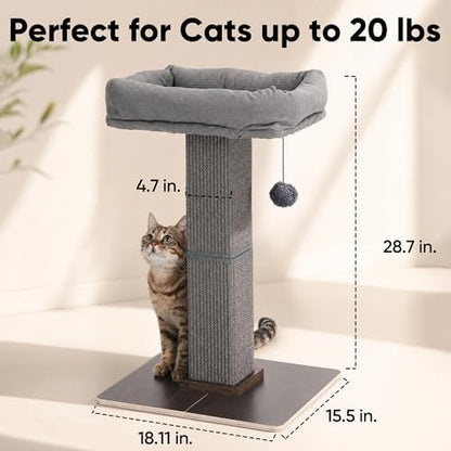 FUKUMARU Retro-Style Cat Scratching Post with Perch for Indoor Adult Cats - Image 6