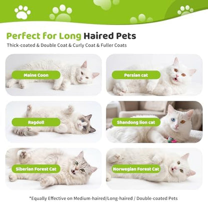 3-in-1 Cat Brush for Long Hair Cats, Dematting & Deshedding Tool - Image 4