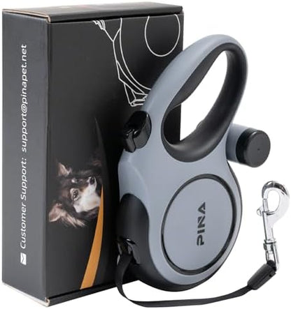 PINA Upgraded Retractable Dog Leash, 26 ft Dog Leash for Small Medium Large Dogs Up to 110lbs, Heavy Duty Reflective Nylon Tape 360° Tangle-Free, with Anti-Slip Handle, One-Handed Brake, Pause, Lock by PINA