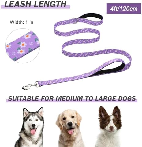 Hikiko 5FT Dog Leash Padded Double Handle with Designed Pattern - Image 6