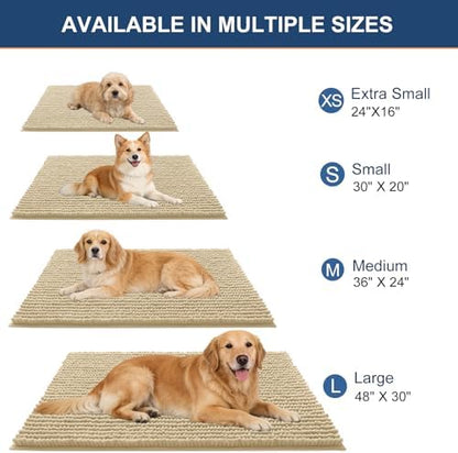 OLANLY Dog Door Mat for Muddy Paws 47x20, Extra Absorbent Chenille Mud Mat - Image 2