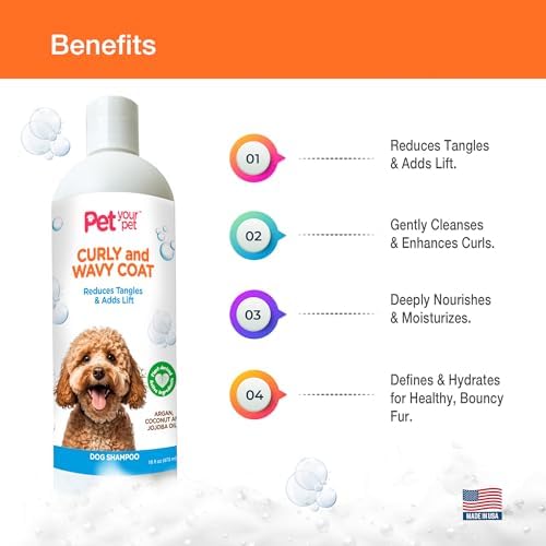 Natural Dog Shampoo for Curly & Wavy Coats, 16 Fl Oz - Image 2