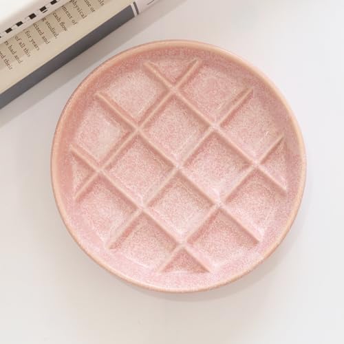 Ceramic Slow Feeder Cat Bowl, 6 Inch Shallow, Whisker Friendly, Dishwasher Safe (Pink) - Image 2