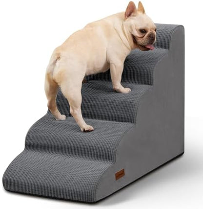 Aodisman Dog Stairs for High Bed,5-Step Pet Ramp for Small Dogs and Cats by AODISMAN