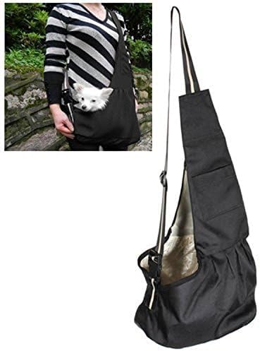 Pet Dog Puppy Cat Carrier Bag Oxford Cloth Sling Dog Doggy Cat Carrier Single Shoulder Bag-Small,Black - Image 3