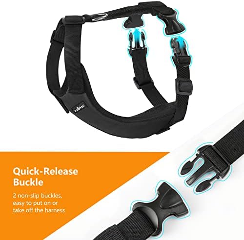 VavoPaw Dog Seat Belt Vest Harness for Car, 2 in 1 Seatbelt Buckle - Image 5
