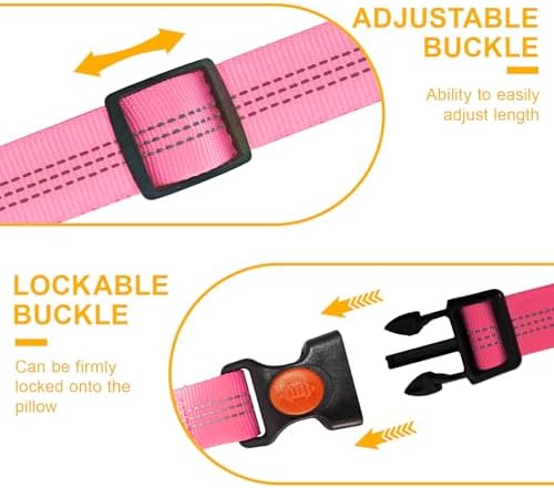2-Pack Dog Car Seat Belt, 3-in-1 Headrest-Mounted Dog Seatbelt for Car, Adjustable Nylon Pet Safety Leash with Elastic Buffer & Reflective Stitching, Durable Car Harness for Dogs Fits Most Vehicles - Image 6