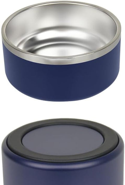 Non-Slip 42oz Stainless Steel Dog Bowl for Large Dogs – Heavy Duty, Dishwasher Safe & Rustproof, Extra Wide Base Prevents Tipping, Durable Pet Food & Water Feeder (Blue)