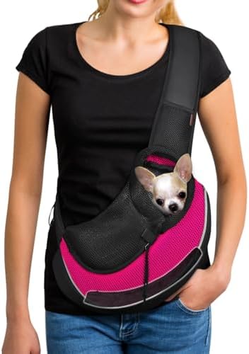 YUDODO Pet Sling Carrier for 2-5 lbs Small Dogs Cat Puppy Crossbody Carrier by YUDODO
