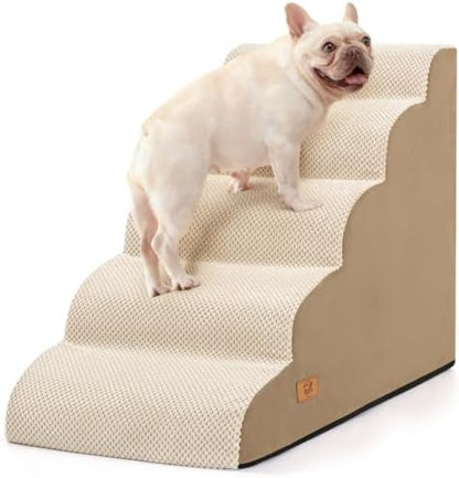 5 Step Dog Stairs for High Bed,Non-Slip Pet Ramp for Small Dogs and Cats by Airpanda