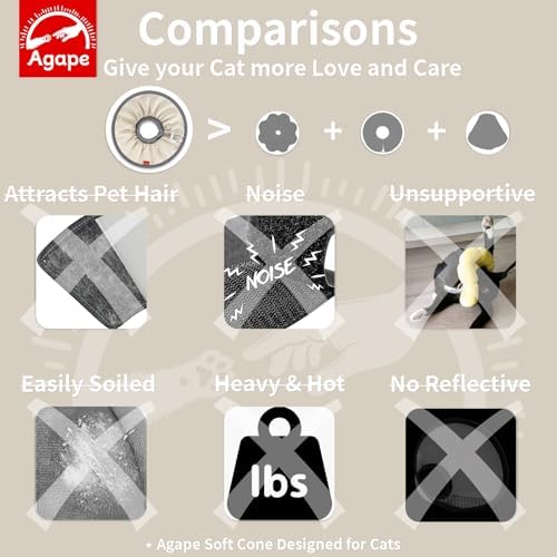 Agape Summer Soft Cat Cone, Lightweight Collar to Stop Licking & Scratching - Image 6