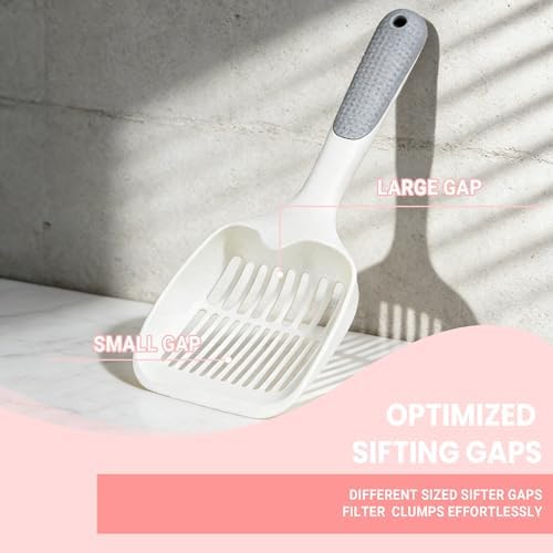Cat Litter Scoop,Long Handle,Deep Shovel with Comfort Handle for Clumping,Pellets Litter Box - Image 3