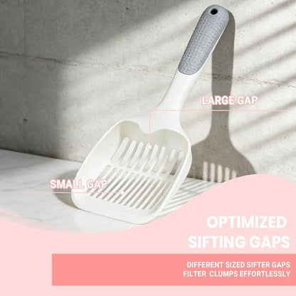 Cat Litter Scoop,Long Handle,Deep Shovel with Comfort Handle for Clumping,Pellets Litter Box - Image 3