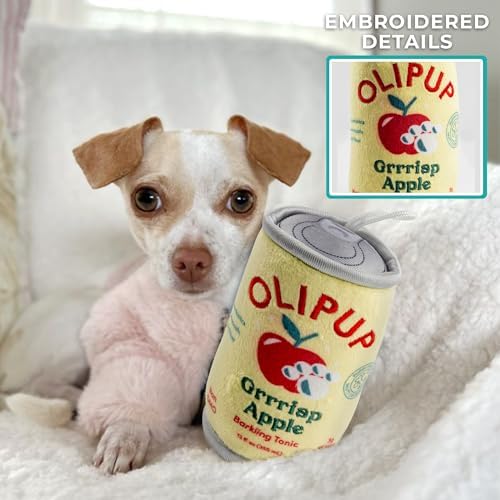 Haute Diggity Dog Olipup Plush Dog Toy, Drink Parody Stuffed Chew Toys - Image 5