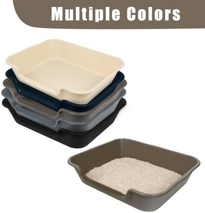 1 Pack Extra Large Dog Litter Box Pan Tray (ABS Material), Low Entry Jumbo Senior Litter Boxes for Multiple Kitten Big Cats, Pet Safe Indoor Dog Potty (Green, 24" L x 20" W)