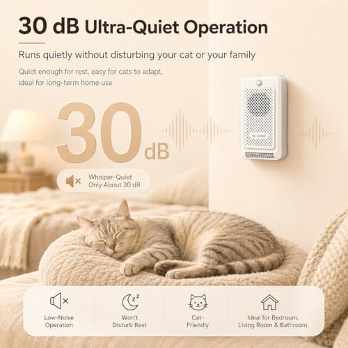 Cat Litter Deodorizer, Smart Odor Control for Cat Litter Box, Plant-based Cat Odor Eliminator, Rechargeable Pet Odor Eliminator with Plant-Based Oil, Safe & Quiet Air Freshener for Pet Homes - Image 7