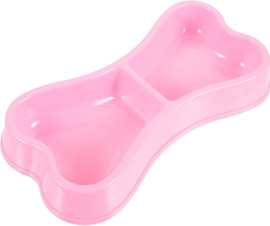 Pet Bowl Cat Water Bowls Dog Food Container Practical Dog Bowl Food Holder Feeding Bowls Double Puppy Feeder Small and Medium s The Plastic