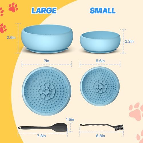 2 Pack Dog Lick Bowl, Slow Feeder Licking Bowl(Blue) - Image 7