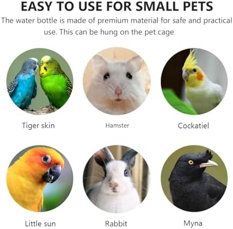 UKCOCO 2pcs Plastic Rabbit Water Feeder Hanging Pet Drinking Bottles No Leak Bunny Feeder for Hamsters Guinea Pigs Chinchillas Small Animals - Image 7