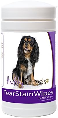 Healthy Breeds Cavalier King Charles Spaniel Tear Stain Wipes 70 Count by HealthyBreeds