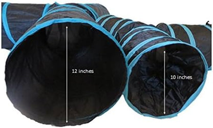 Feline Ruff 3 Way Cat Tunnel. Extra Large 12 Inch Diameter and Extra Long. A Big Collapsible Play Toy. Wide Pet Tunnel Tube for Rabbits, Kittens, Large Cats, and Dogs (Animal Print) - Image 5