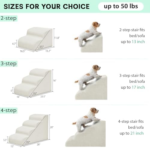 Mesa Lemon 2 Step Dog Stairs Pet Ramp for High Beds, Sofas and Cars - Image 2