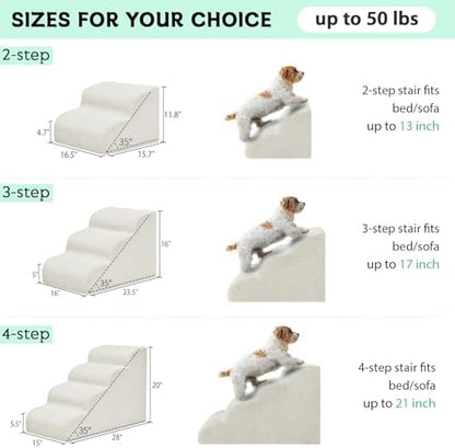 Mesa Lemon 2 Step Dog Stairs Pet Ramp for High Beds, Sofas and Cars - Image 2