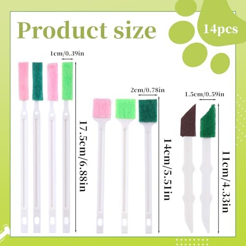 Pet Water Fountain Cleaning Brush Dog Cat Water Fountain Cleaning Sponge Pet Drinking Dispenser Cleaning Kit Fit Most Pet Water Dispensers (14 Pcs) - Image 2