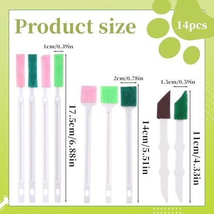 Pet Water Fountain Cleaning Brush Dog Cat Water Fountain Cleaning Sponge Pet Drinking Dispenser Cleaning Kit Fit Most Pet Water Dispensers (14 Pcs) - Image 2