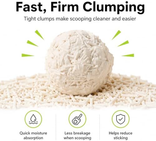 Tofu Cat Litter, 11 lb Plant-Based Cat Litter Made with Pea Fiber & Corn Starch, Low Dust, Fast Clumping, Low Tracking, Light Milk Scent, Flushable in Small Amounts - Image 7