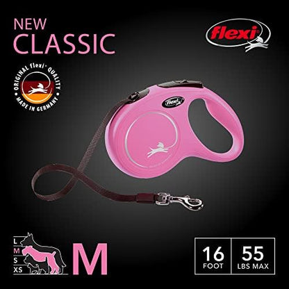 FLEXI® Classic Tape Retractable Dog Leash, Medium, 16 ft - Pink - Image 2