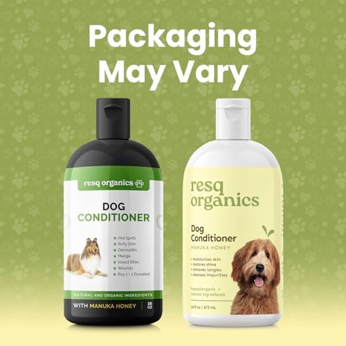 Hypoallergenic Dog Coat Conditioner- Detangles & Softens Fur, Calms Itching & Dryness, Organic Aloe Vera & Manuka Honey Soothes The Skin, Reduces Dandruff, Shedding, Scratching and More 16oz - Image 2