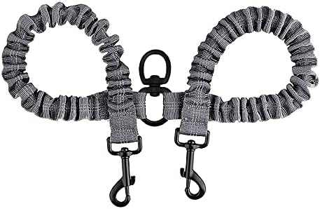 BAOBOTE Pet Double Dog Leash, Shock Absorbing Reflective Bungee Lead by BAOBOTE