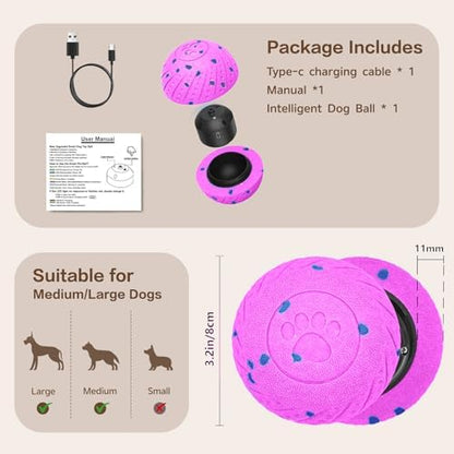 Interactive Dog Ball, Smart Interactive Dog Toys for Medium and Large Dogs - Image 7