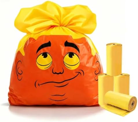 Dog Poop Bags Rolls, 60 Counts (4 Rolls), Funny Pet Waste Bags for Outdoor by BGGo