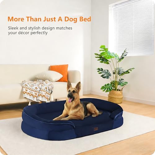 Dwanton Orthopedic Waterproof X-Large Dog Bed Sofa, Gel Memory Foam, 45" - Image 2