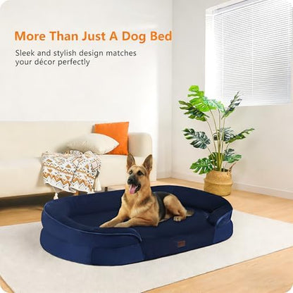 Dwanton Orthopedic Waterproof X-Large Dog Bed Sofa, Gel Memory Foam, 45" - Image 2