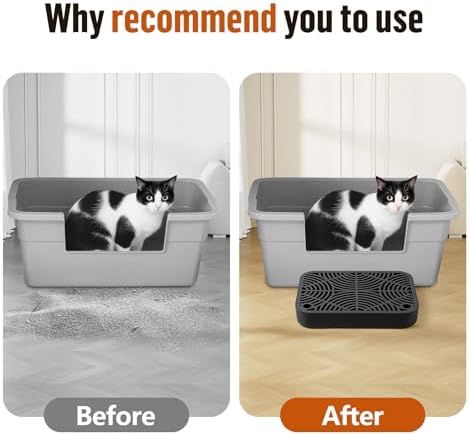Cat Litter Box Step Non-Slip Cat Step with Filter Function, Black - Image 6
