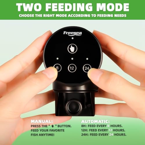FREESEA Fish Feeder Automatic Dispenser: One-Touch Easy Setup & 3 Timers - Image 2