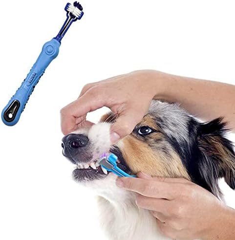 Orgrimmar 4 Pcs 3-Sided Pet Toothbrush Dog Cat Mouth Dental Teeth Care - Image 4