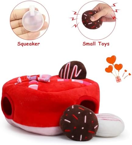 Hollypet Squeaky Hide and Seek Dog Toys for Small and Medium, Chocolate - Image 3