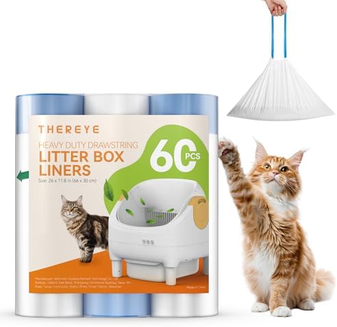 Thereye Cat Litter Bags, 60 Counts Litter Box Liners for SC06/SC07/SC08 by THEREYE