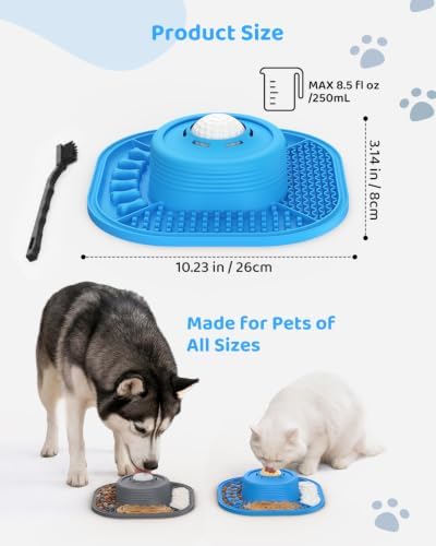 Lick Mat for Dogs & Cats with Interactive Rolling Ball & Suction Cups - Image 6