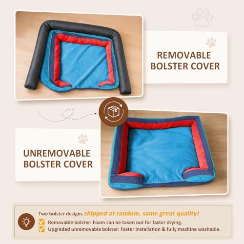 Comfort Expression Orthopedic Dog Beds for Large Sized Dog with Bolster - Image 6