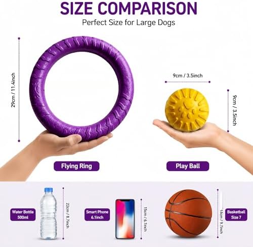 Large Purple Dog Tug Toy, Floating Water Ring - Image 5