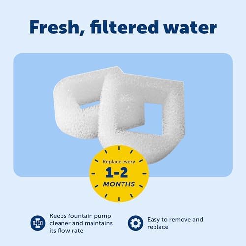 PetSafe Drinkwell Replacement Foam Filters, 2 Pack, Ceramic/Steel Fountains - Image 4