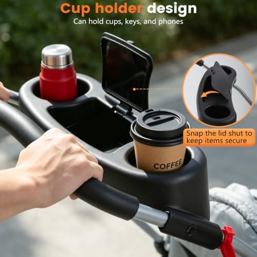 BestPet Foldable Pet Stroller for Small/Medium Dogs and Cats Up to 33 lbs - Image 4