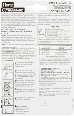 Hartz Ear Mite Treatment for Cats-3 Pack Package May Vary - Image 4