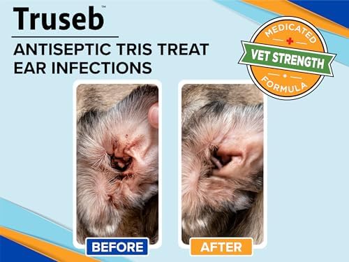Truseb Advanced Strength Cat & Dog Ear Infection Treatment TrizmaxEDTA Flush, Medicated Pet Ear Wash, Flush, Dog Ear Cleaner Solution Medicated Ketoconazole 0.1% Helps Ear Itching Redness Swell (12oz) - Image 5